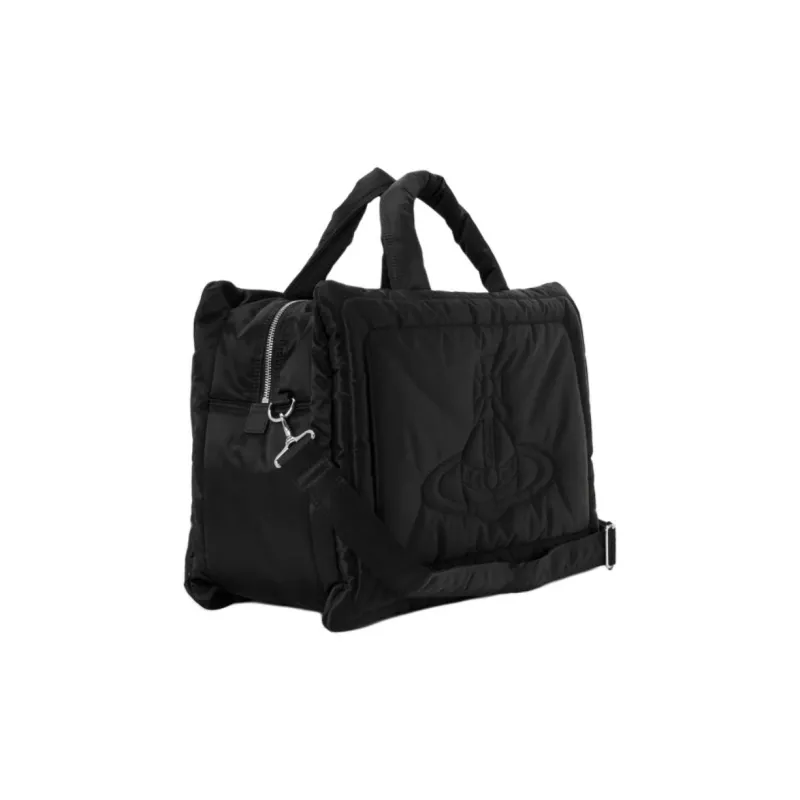 Vivienne Westwood Nylon Shoulder Bag, Crossbody Bag, Handbag Tubas Unisex Black-1