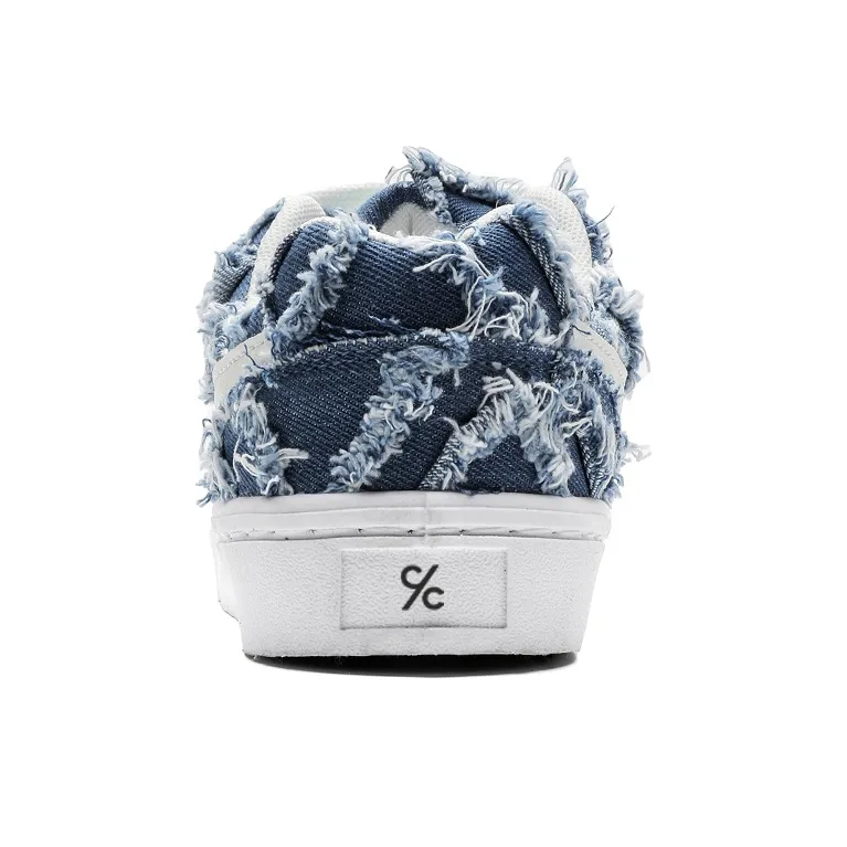 Colorful Creations Skateboard Shoes Unisex Low Top Denim Blue/Denim Black-2