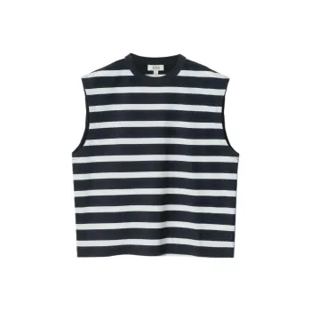 COS Tank Tops Men Navy Blue/White/Stripes