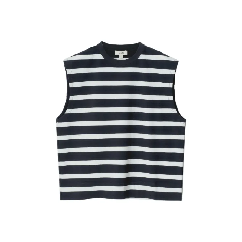 COS Tank Tops Men Navy Blue/White/Stripes-0
