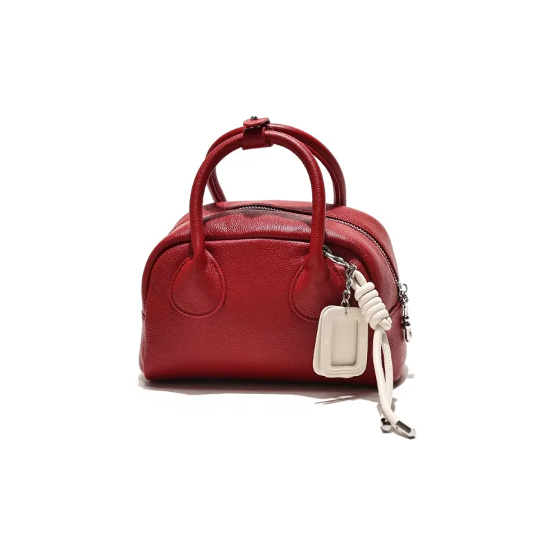 GXFMOD Genuine Leather Shoulder Bag, Handbag Women's Red-0