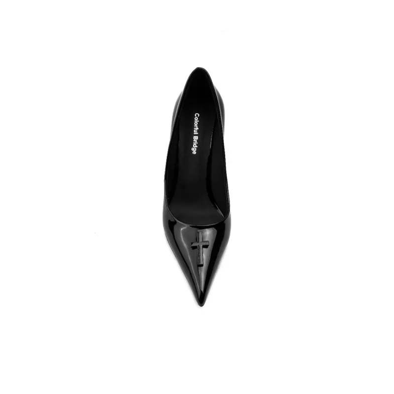 Colorful Bridge Crucifix Cross Wedge Heel High Heels Women's-10