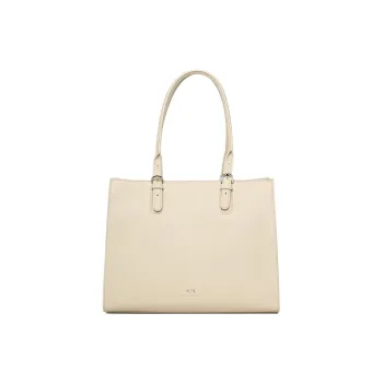 ARMANI EXCHANGEAE Polyester Tote Bag, Shopping Bag, Handbag Women's Ecru