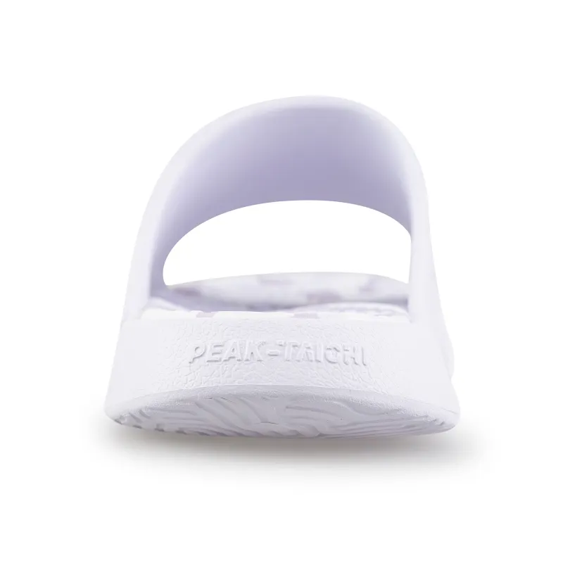 PEAK Tai Ji1.0 Odor Resistant, Abrasion Resistant Cushioning Slide Slippers Unisex White Purple-6