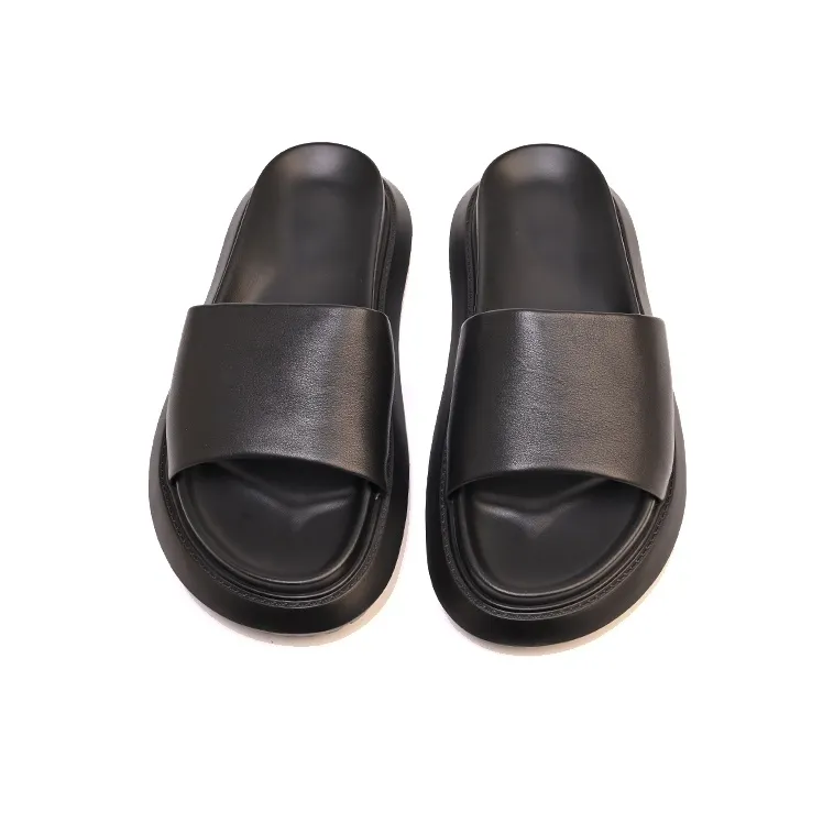 Brounvanm Rubber Foam Outsole Slip Resistant Shock Absorbers Slide Slippers Men's Black-2