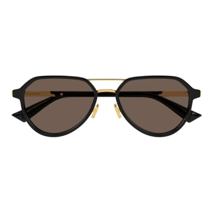 Bottega Veneta Acetate Aviator Sunglasses Women's Gold-1
