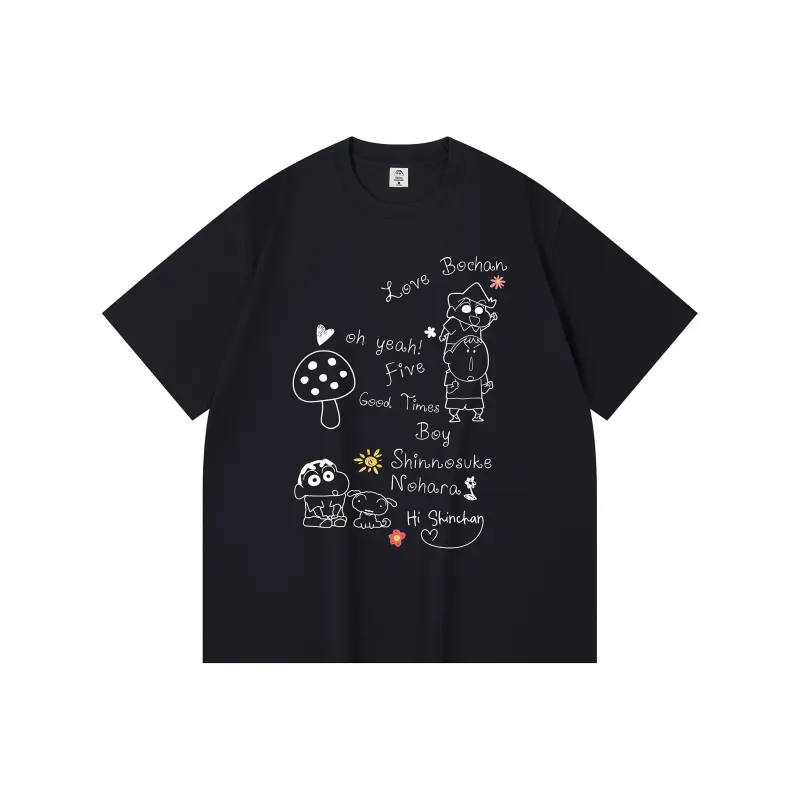 Crayon Shinchan Short Sleeved T Shirts Unisex-3