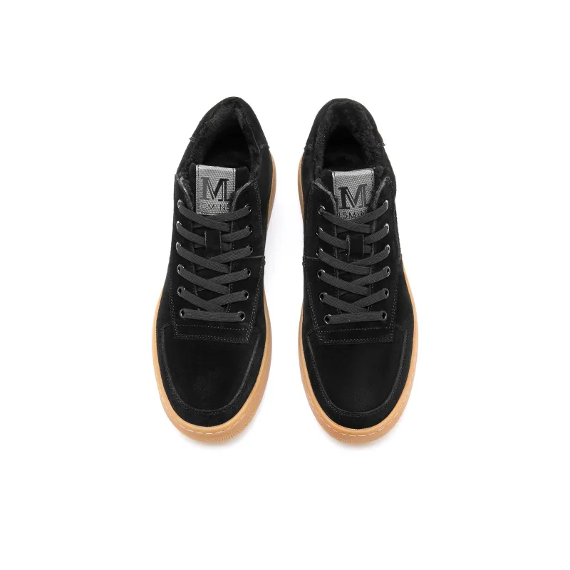 15 MINS Mid Top Skateboard Shoes Men's Black-3