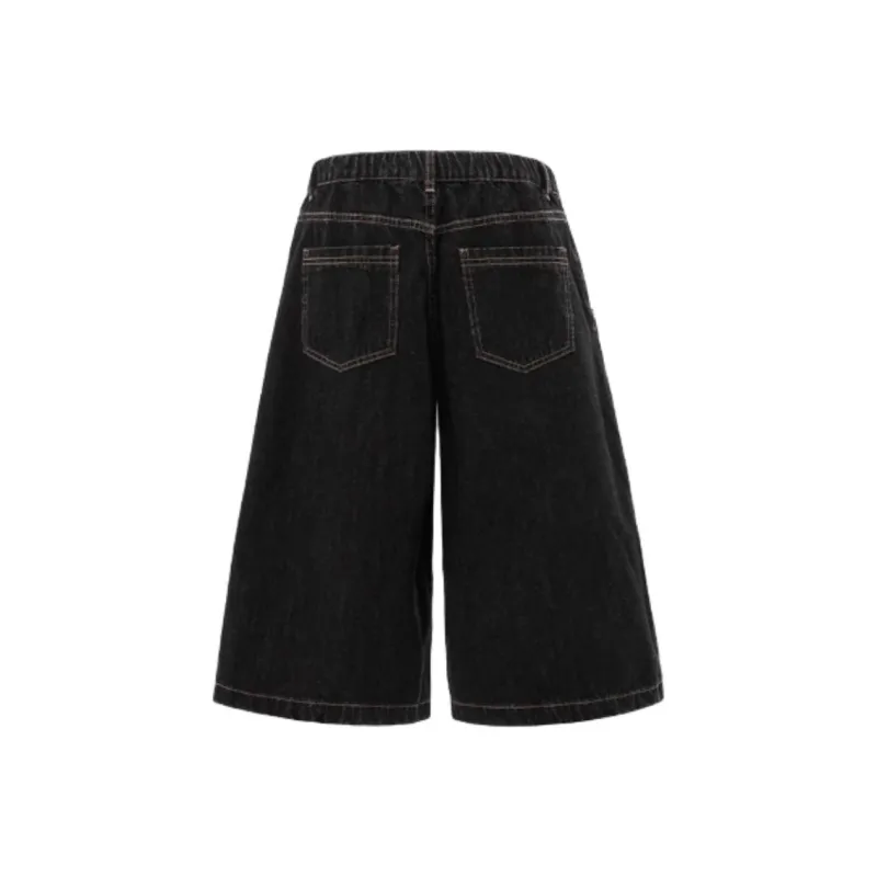 KOKO BASE Denim Shorts Unisex Black-1