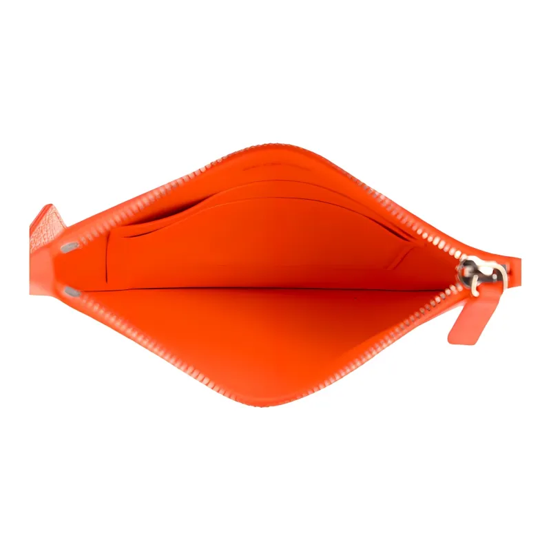 Balenciaga Leather Card Holder Regular Men's Orange-3
