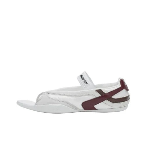 MIU MIU Gymnasium SS25 Spring Summer Collection One Strap Sandals Women's White