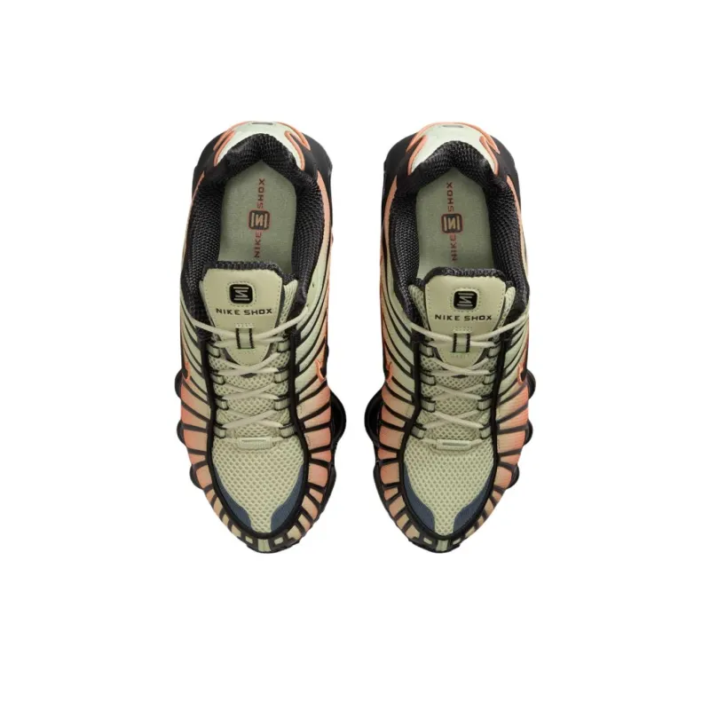 Nike Shox TL Series Anti Slip Wear Resistant Low Top Running Shoes Unisex Green Black-2