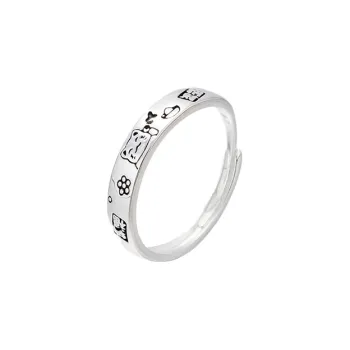 CLARKIA FLOWER S999 Fine Silver Rings Unisex