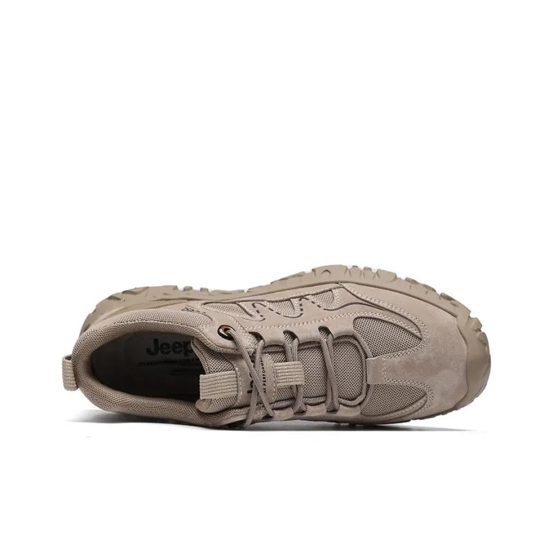 Jeep Outdoor Casual Slip Resistant Breathable Abrasion Resistant Low Top Hiking Shoes Men's-1