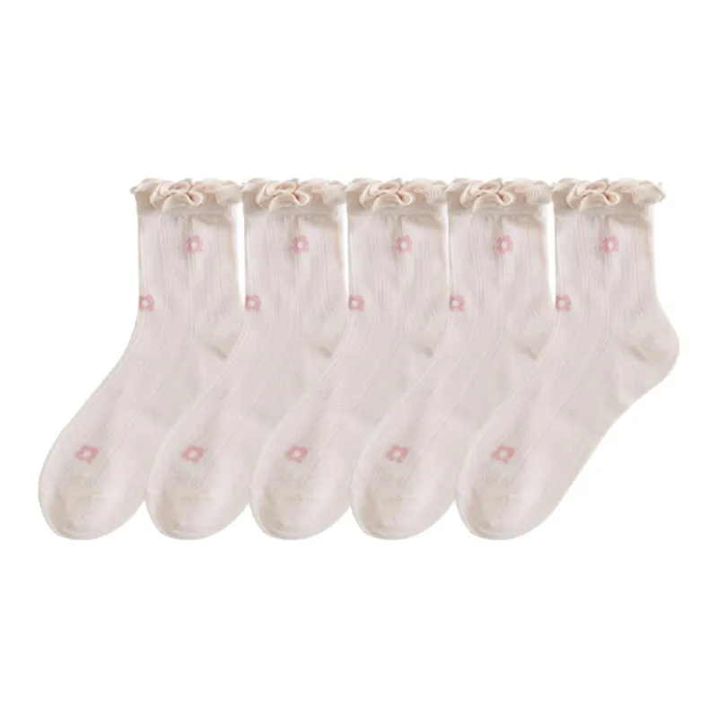 TLXT Mid Calf Socks Women's Mesh Breathable, Non Chafing, Skin Friendly Softness, Barefoot Feel-8