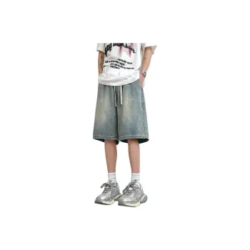 WARNING LIGHT Denim Shorts Unisex