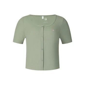 FILA FitnessAthletics SS25 T Shirt Women's Gray/Army Green KK
