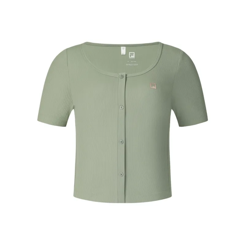 FILA FitnessAthletics SS25 T Shirt Women's Gray/Army Green KK-0