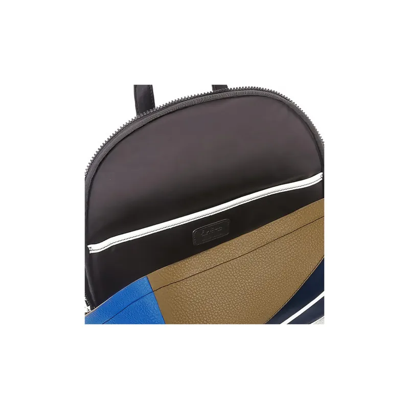 Furla Nylon Leather Backpack Men's Black-3