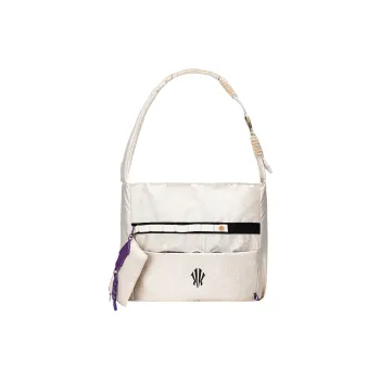 Anta Irving Series Polyester Jacquard Fabric Crossbody Bag Regular Unisex Corn White