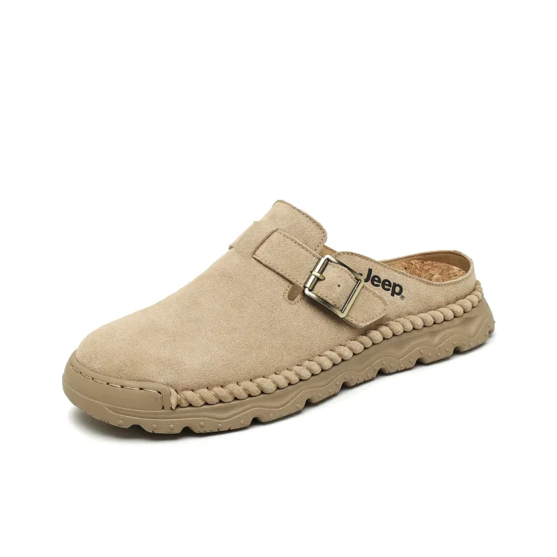 Jeep Rubber Sole Quiet Abrasion Resistant Closed Toe Slippers Unisex-1