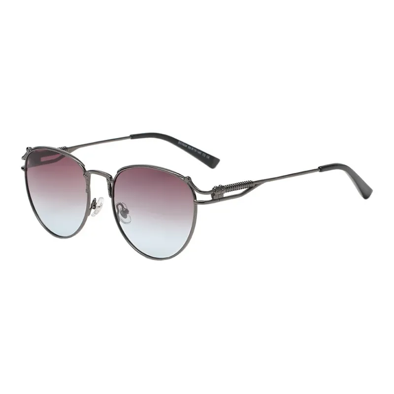 SOMAN Metal Oval Sunglasses Unisex-0