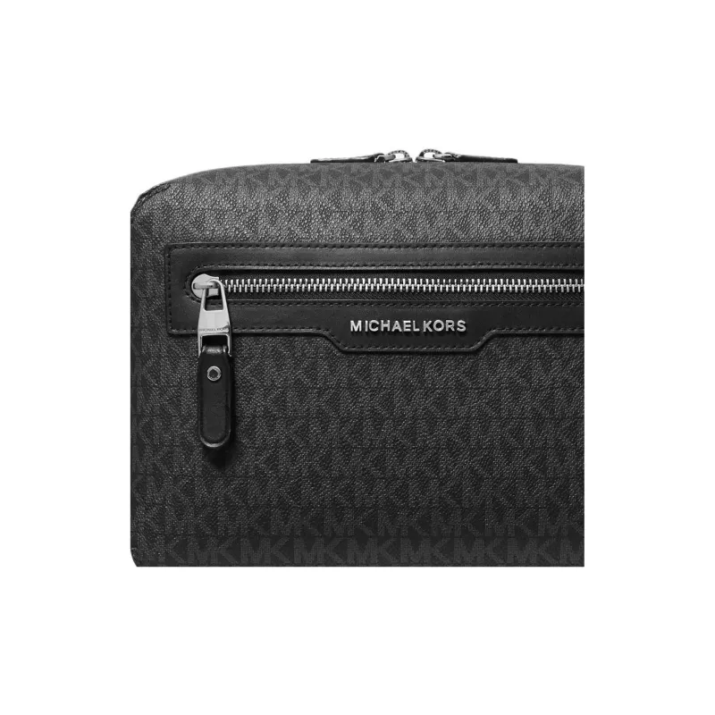 MICHAEL KORS Hudson Artificial Leather Toiletry Bag Men's Black-4