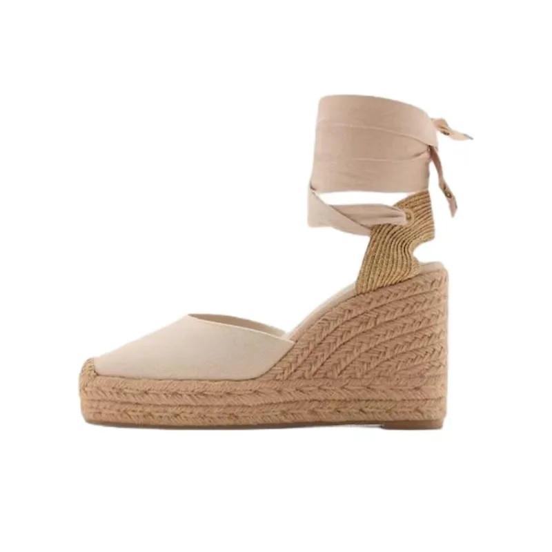 MANGO Wedge Heel High Heels 10cm Women's-5
