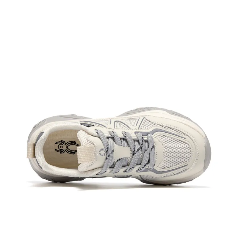 Spider King Low Top Chunky Sneakers Women's Light Gray-3