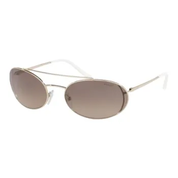 PRADA Metal Oval Sunglasses Women's Gold