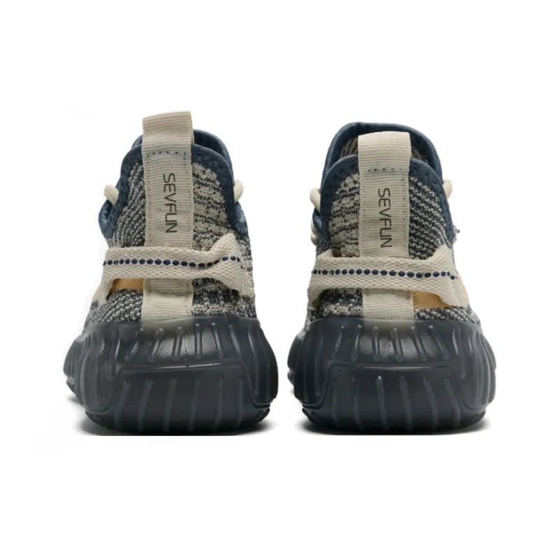 7 SEVFUN Casual Shoes Unisex Low Top White/Gray-6