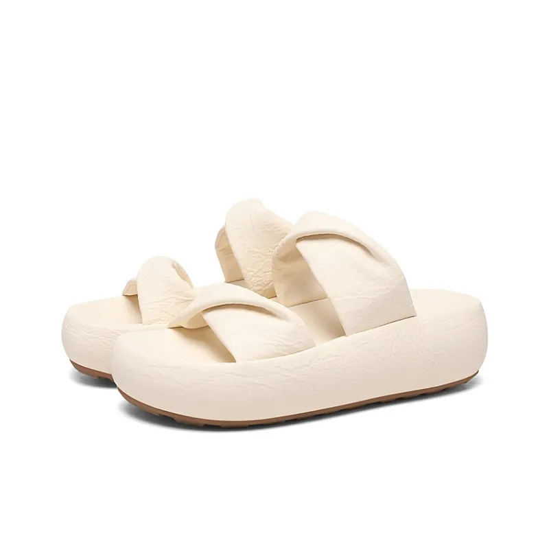Golden Silk Rabbit Rubber Sole PU Polyurethane Abrasion Resistant Quick Dry Slide Slippers Women's-1