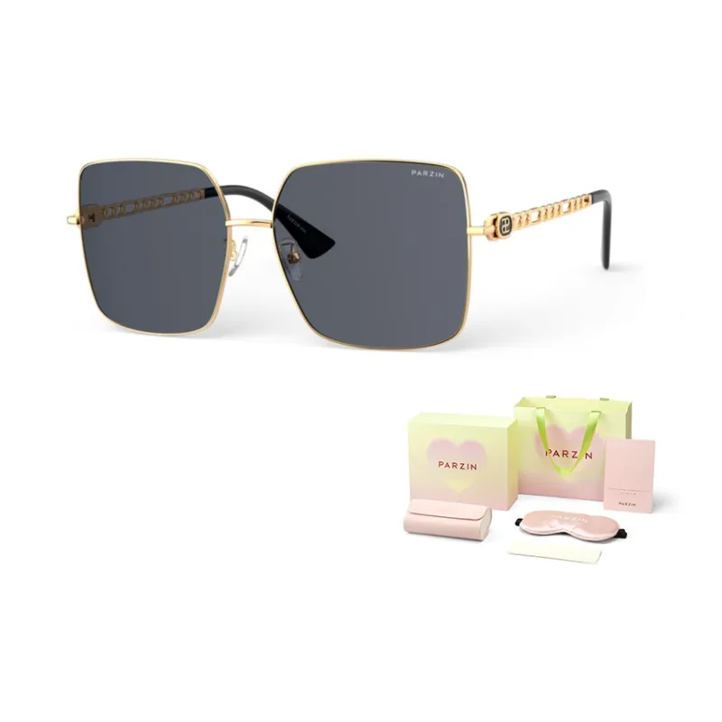PARZIN Square Sunglasses Women's Fashion Logo Refined Correcting Sunglasses For Women's-23