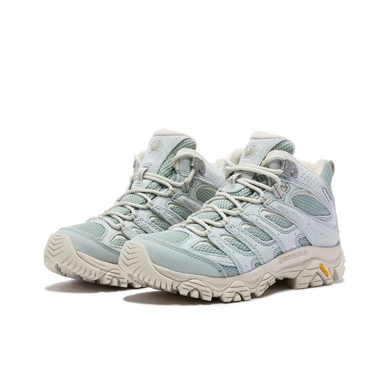 MERRELL MOAB 3 Slip Resistant, Abrasion Resistant, Waterproof, And Breathable Mid Top Hiking Shoes Women's Elegant Blue-1