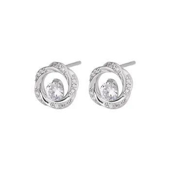 PHOENIXSILY S 999 Fine Silver Stud Earrings Women's