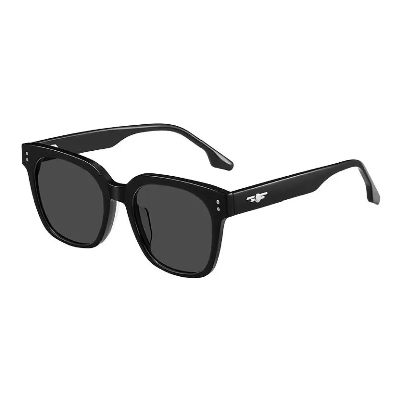 CAPONI TR90 Square Sunglasses Unisex Black-2