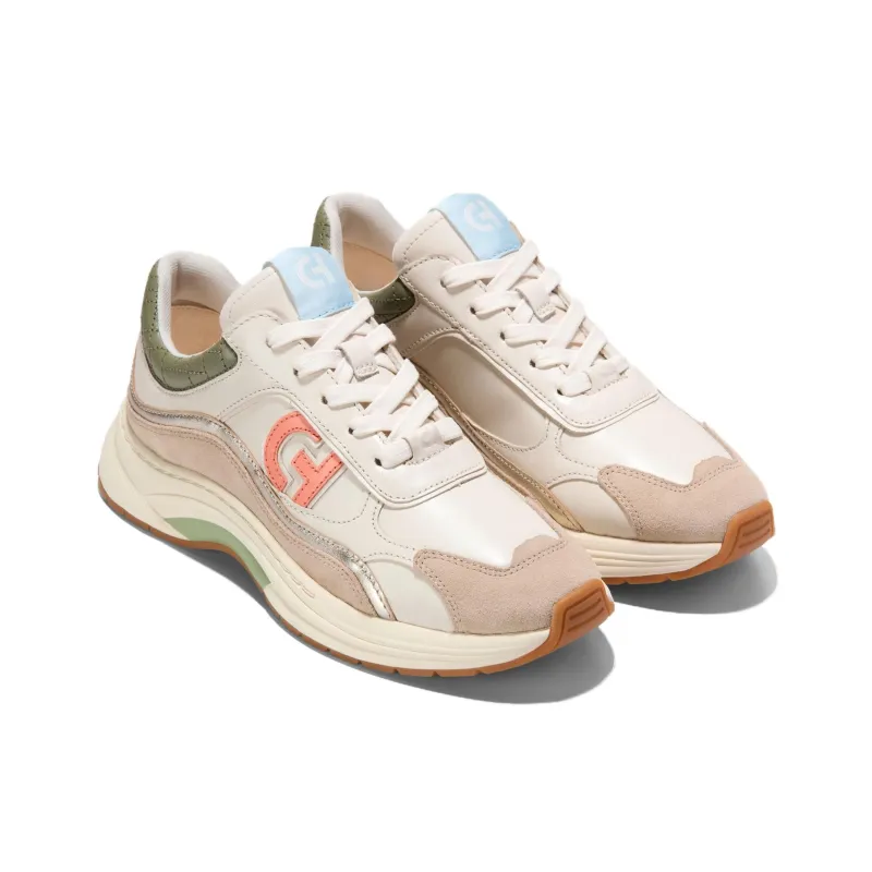 COLE HAAN Abrasion Resistant Low Top Chunky Sneakers Women's Beige-1