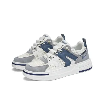 Warrior Skateboard Shoes Men's Beige/Gray/Dark Blue