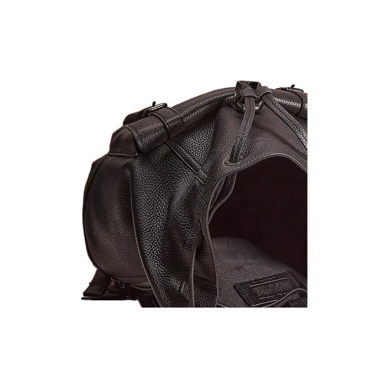 COACH Bleecker Leather Backpack Large Size Men's Black-3