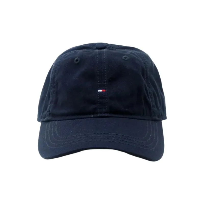 Tommy Hilfiger Cotton Fabric, Pure Cotton Baseball Caps Unisex Blue-1