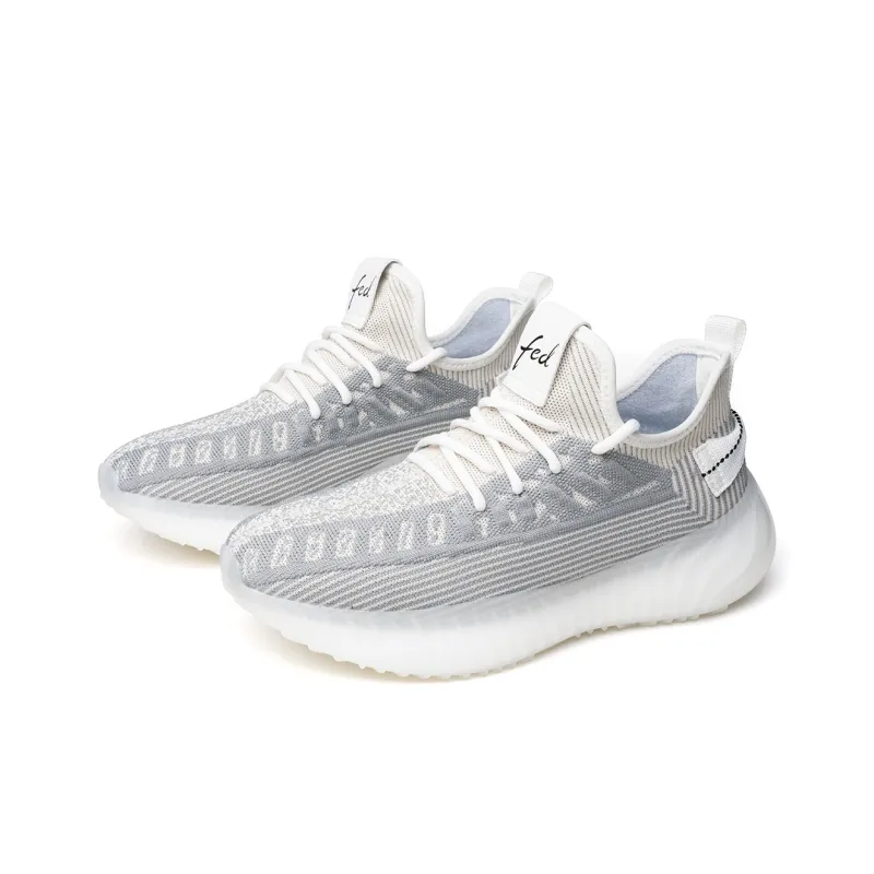 FED Breathable And Lightweight Low Top Casual Shoes Men's White Gray-2