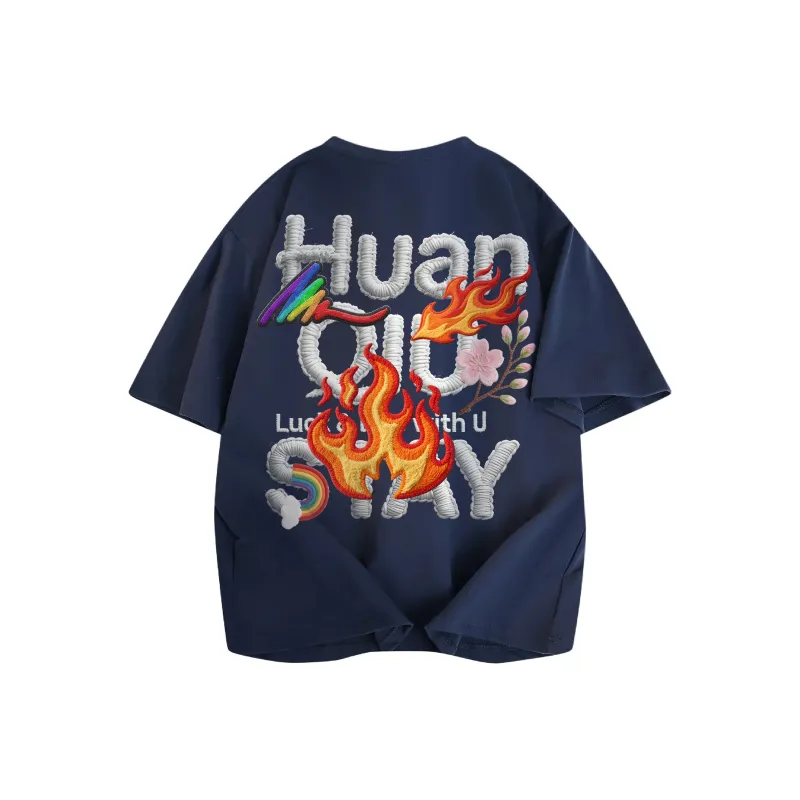 HUANQIU Short Sleeved T Shirts Unisex-14