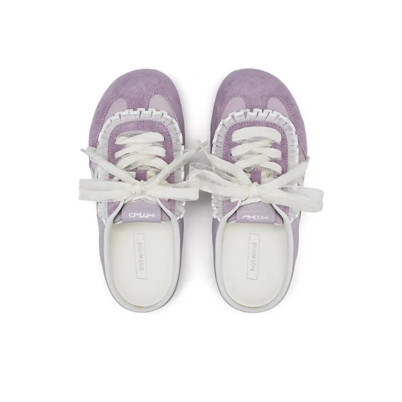 Hotwind Cream Lace Series Slip Resistant Closed Toe Slippers Women's-1