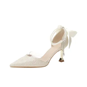 KATHRYN WILSON Slim Heel High Heels Women's Champagne