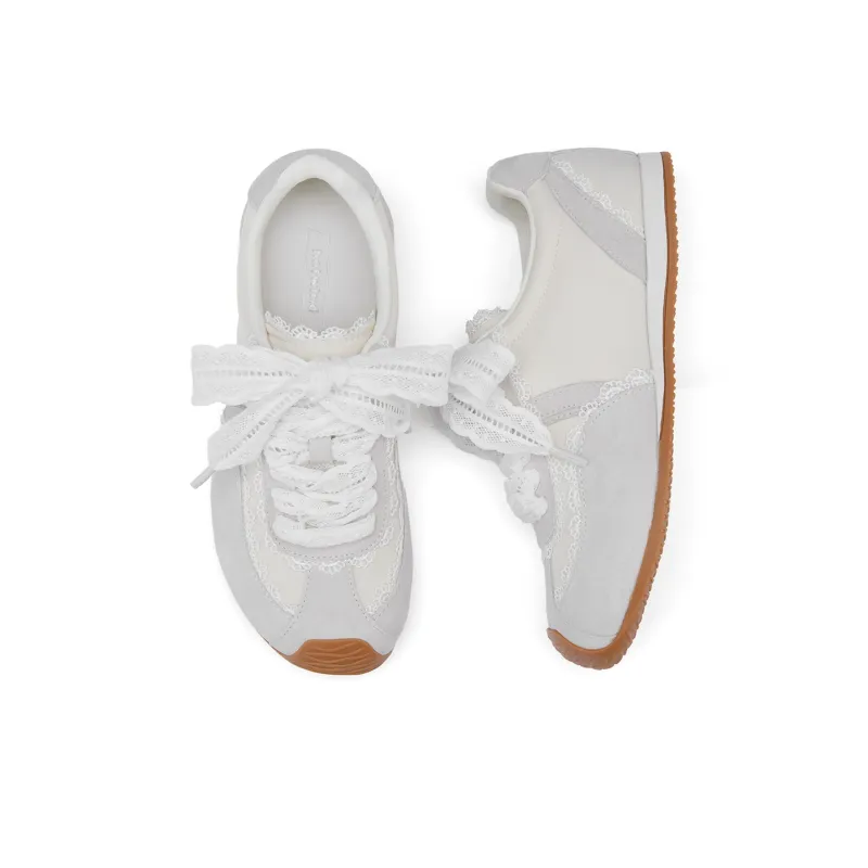 Hotwind Cream Lace Series Abrasion Resistant Slip Resistant Low Top Casual Shoes Women's-2