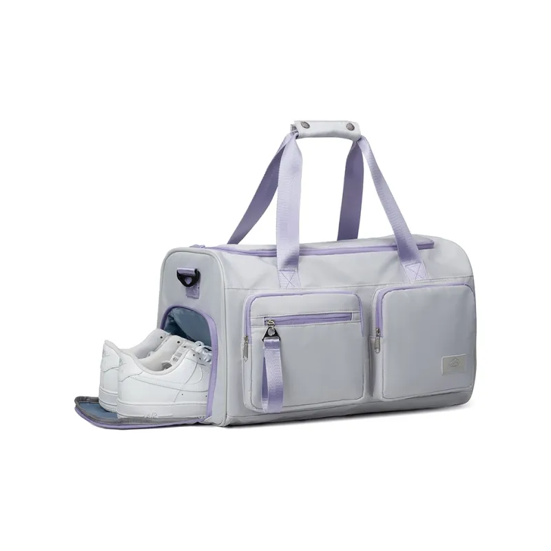 COWBONE Fabric Travel Bag 34L Unisex Gray Purple-5