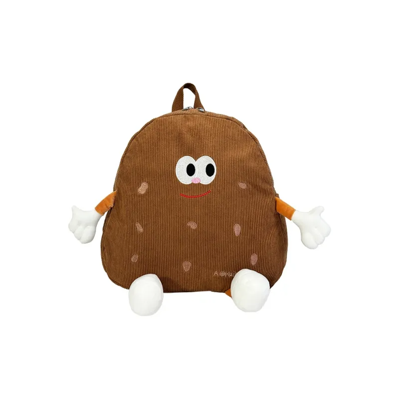 HCXK Fabric Backpack Women's Brown/Khaki/Ecru-0