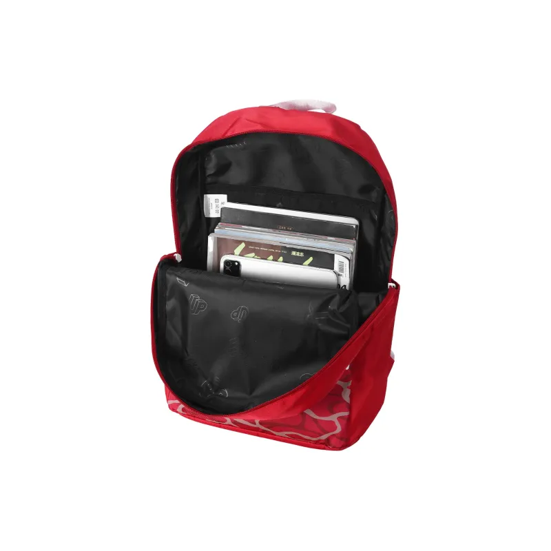 TURN UP Polyester Backpack Unisex Red-3