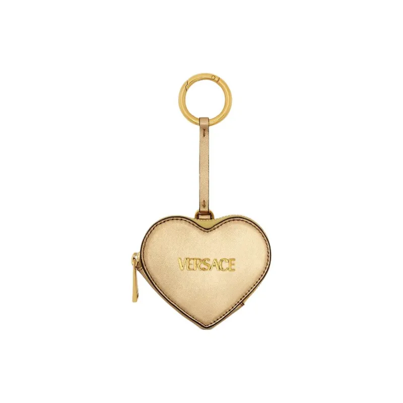 VERSACE Lambskin Coin Purse Women's Gold-0
