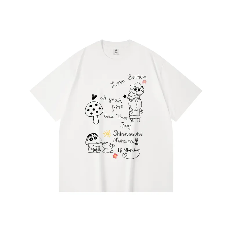 Crayon Shinchan Short Sleeved T Shirts Unisex-0
